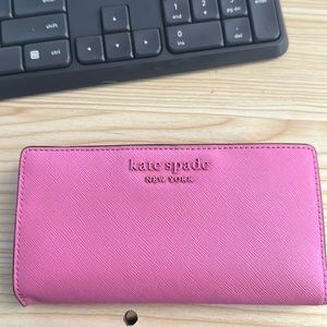 Kate spade pink long card wallet